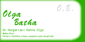 olga batha business card